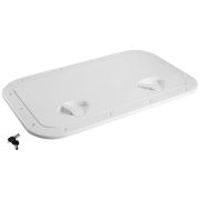 Люк смотровой Classic 355 х 600 мм с замком, белый